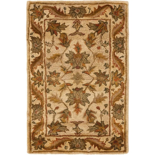 SAFAVIEH Antiquity Gold 2 ft. x 3 ft. Border Floral Solid Area Rug