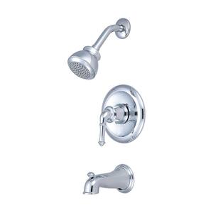 Del Mar 1-Handle Wall Mount Tub and Shower Faucet Trim Kit in Polished Chrome (Valve not Included)