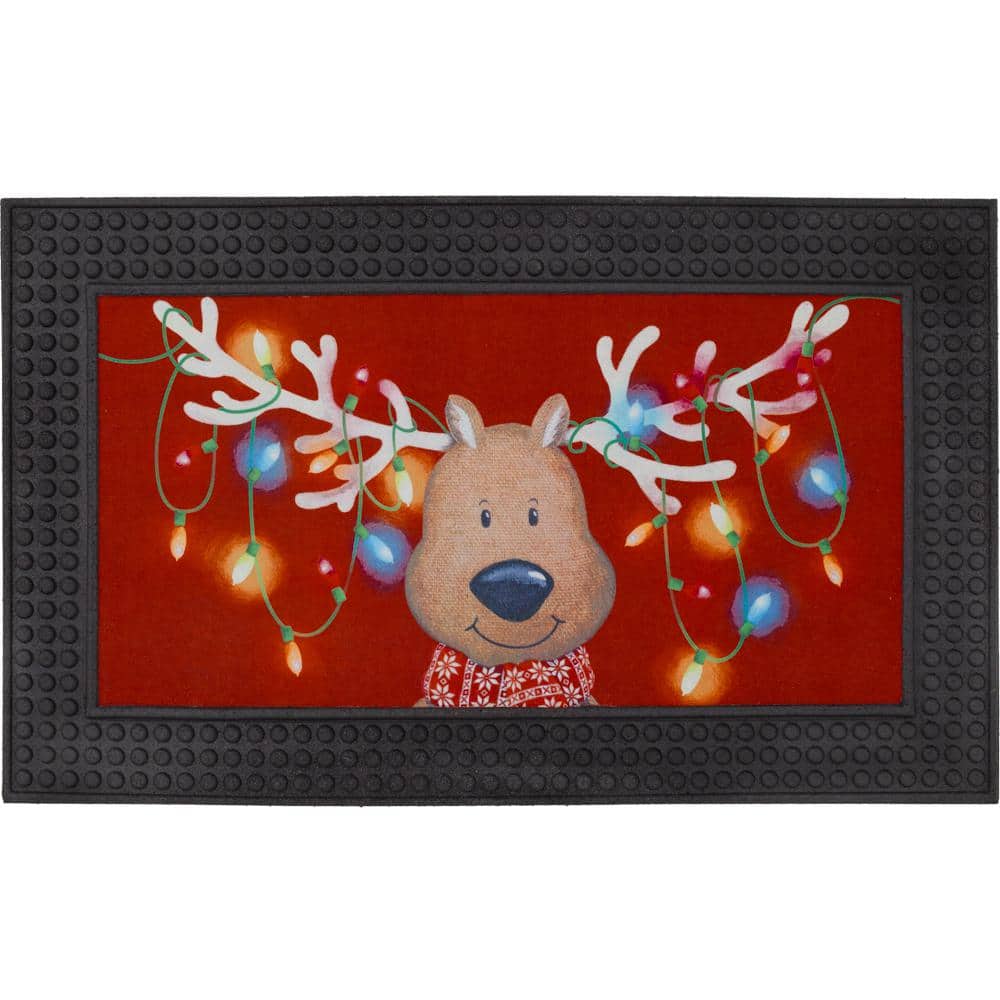 Home Accents Holiday LED Music Light Up Antlers 18 in. x 30 in. Rubber