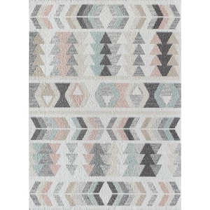 Miko Mint Lime Gray Area Rug - 2 X 8