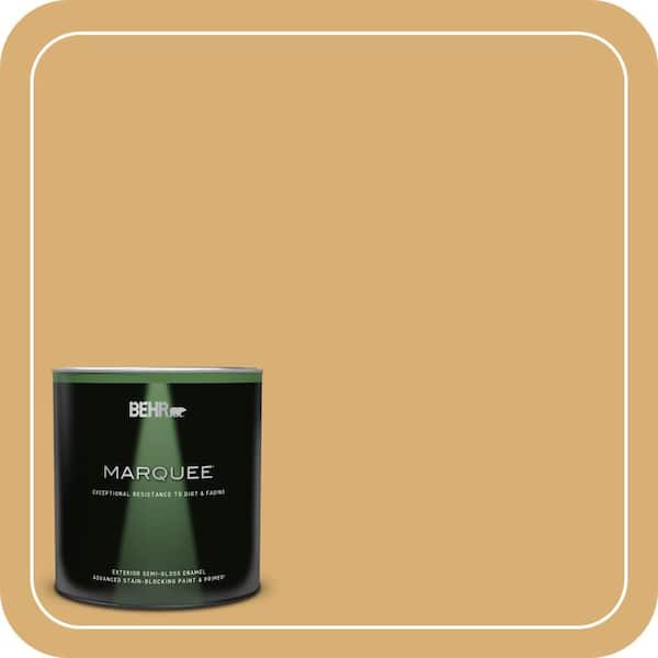BEHR MARQUEE 1 qt. Home Decorators Collection #HDC-AC-08 Mustard Field Semi-Gloss Enamel Exterior Paint & Primer