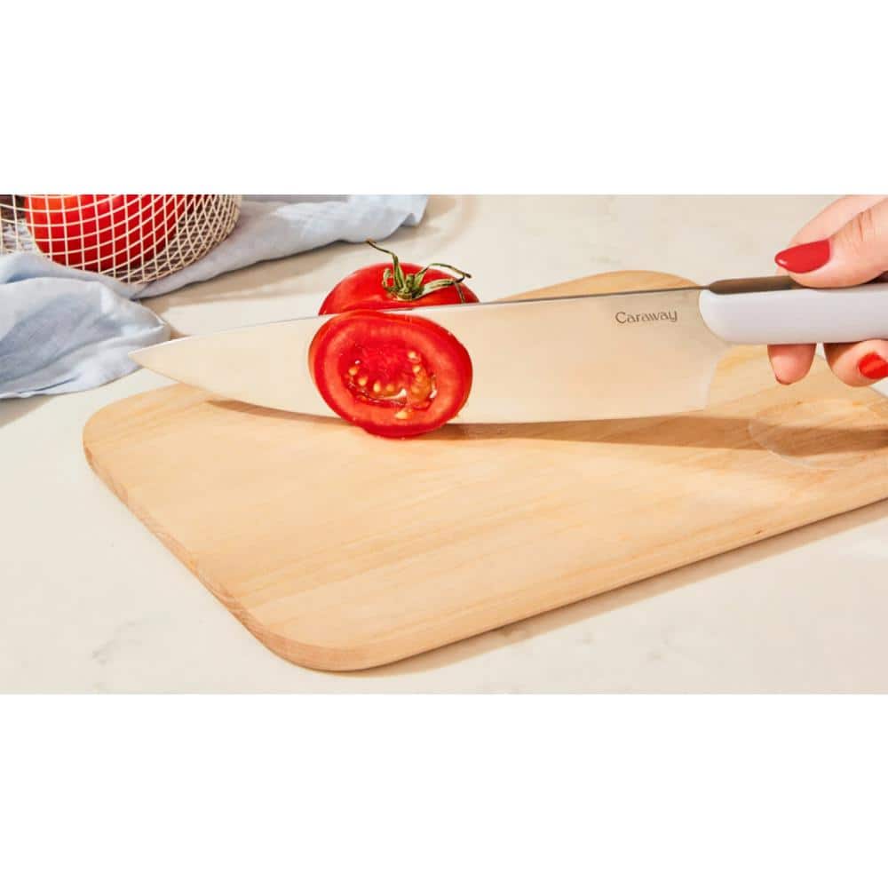 Caraway Home 5pc Knife Set Perracotta: Stainless Steel Blades, Plastic Handles, Includes Shears & Chef Knife, Hand Wash