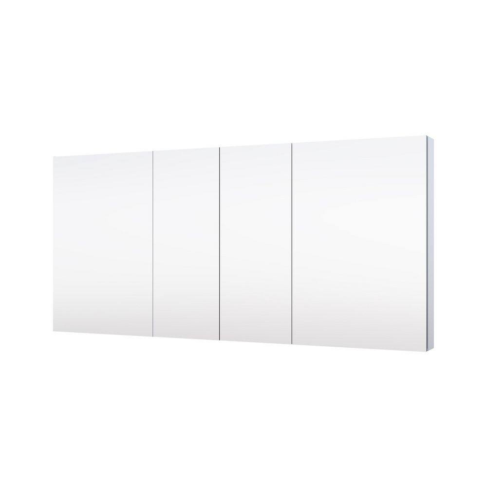 Combo 64 in. W x 30 in. H Rectangular Aluminum Recess/Surface Mount Medicine Cabinet with Mirror, Soft Close Door price history on PriceWatchPro