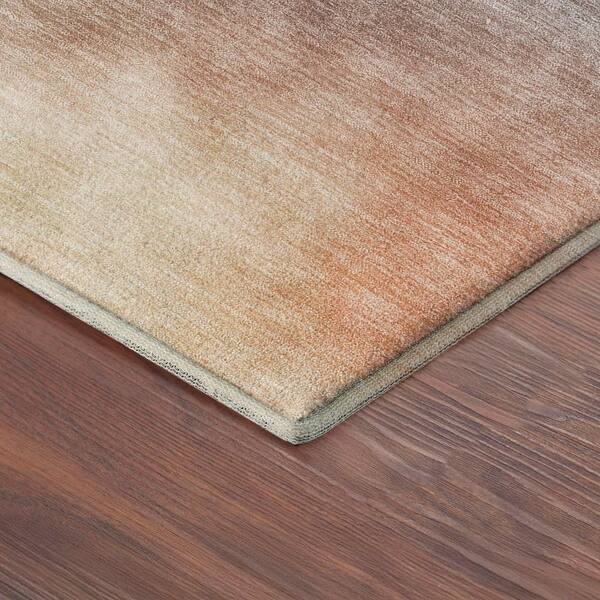 Mayfield Premium Machine Washable Abstract AMF2419 Teal 8 ft. x 8 ft. Round Rug