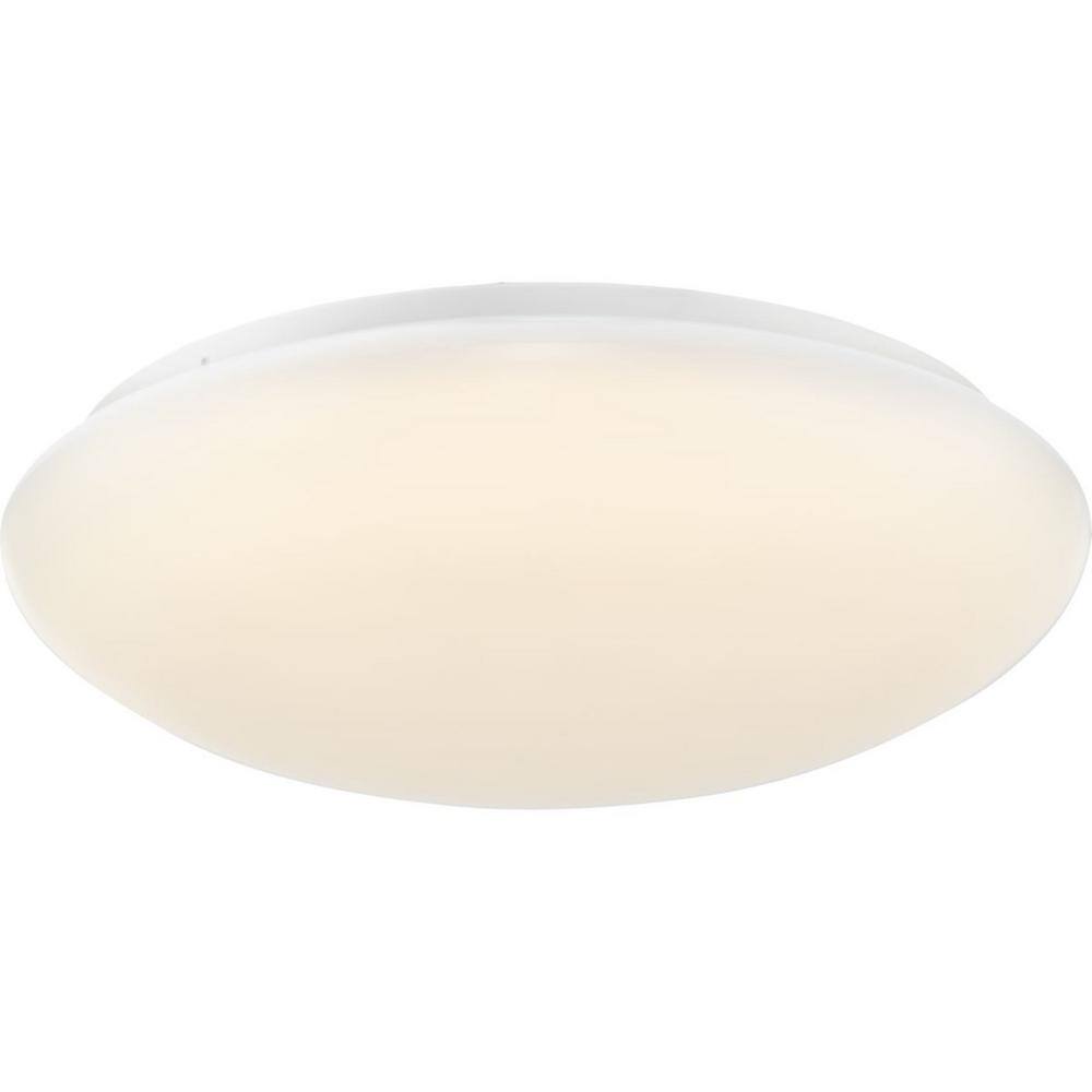 White Glass LED Flush Mount Light with Cloud Shade