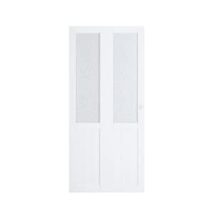 Pinecroft 23.5 in. x 78.625 in. Pantry Glass Over Raised Panel 1/2-Lite  Decorative Pine Wood Interior Bi-fold Door 874620 - The Home Depot