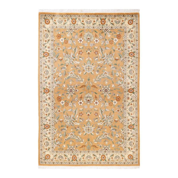 Solo Rugs Mogul One-of-a-Kind Traditional Yellow 4 ft. 1 in. x 6 ft. 3 in. Oriental Area Rug