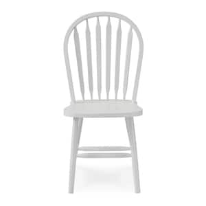 White Solid Wood Windsor Arrow Back Chair