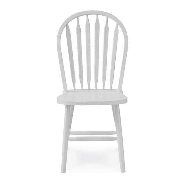 International Concepts White Solid Wood Windsor Arrow Back Chair