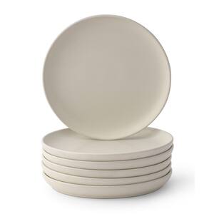 6pc Stoneware 8" Salad plate set-Linen