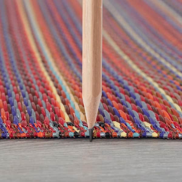 Sunset Stripe Red 5 ft. x 7 ft. Indoor/Outdoor Area Rug
