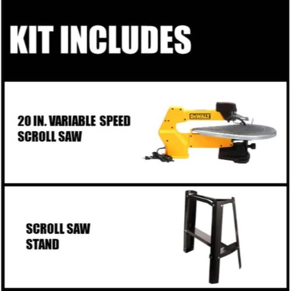 20 in. Variable-Speed Corded Scroll Saw and Scroll Saw Stand