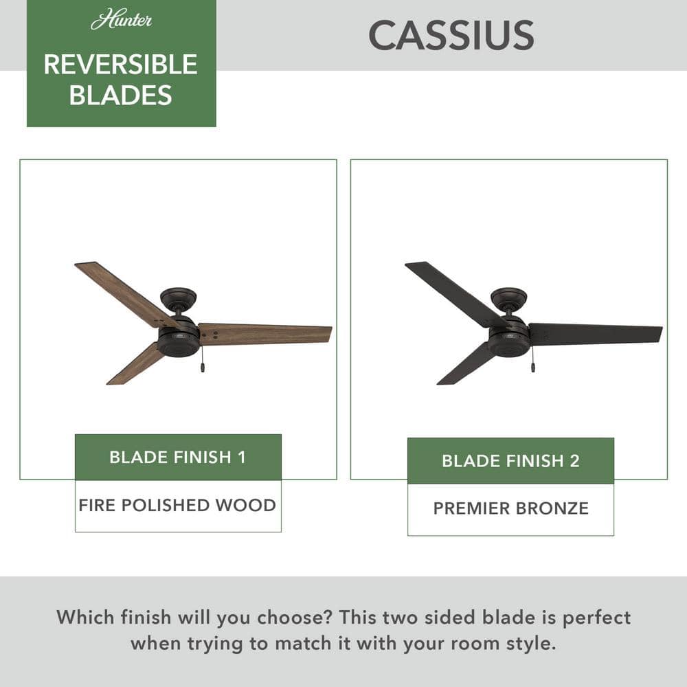 52" Premier Bronze Reversible Blade Ceiling Fan with Lighting