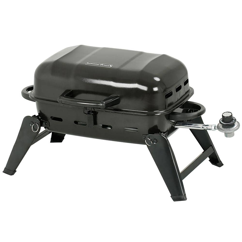inschakelen Miniatuur Ongemak MASTER COOK 17 in. Portable Grill, Propane Grill, Folding Tabletop Grill in  Black SRGG4528 - The Home Depot