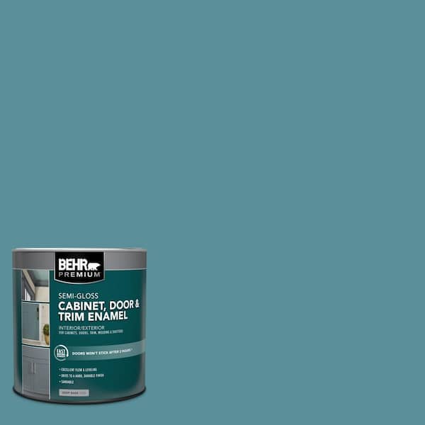 BEHR PREMIUM 1 qt. #520F-5 Harbor Semi-Gloss Enamel Interior/Exterior Cabinet, Door & Trim Paint
