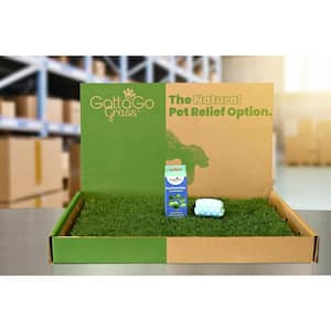Gotta Go Grass Potty Pad with Tray + Waste Bags + Waste Bag Dispenser + Squeaky Toy