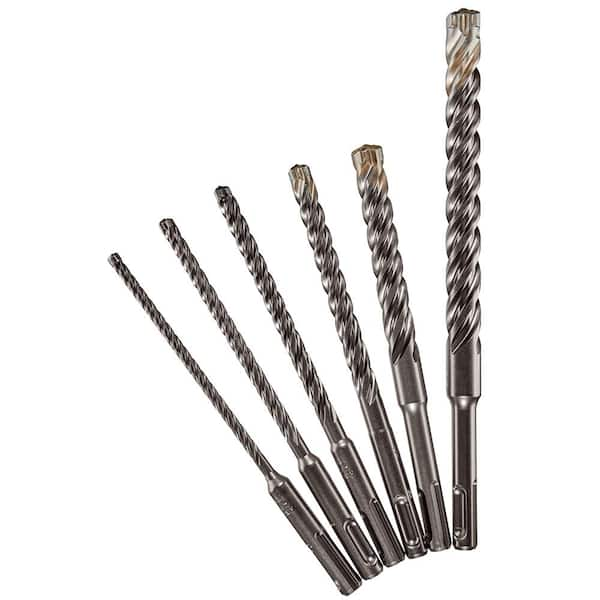 Milwaukee 4-Cutter SDS-PLUS Carbide Hammer Drill Bit Set (6-Piece) 48 ...