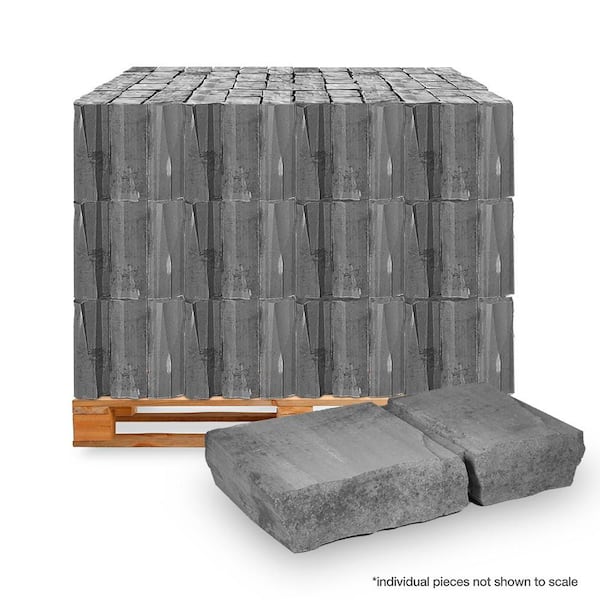 Ladera 3 in. H x 16 in. W x 8 in. D Granite Concrete Retaining Wall Block (84-piece/28 Face Feet/Pallet)