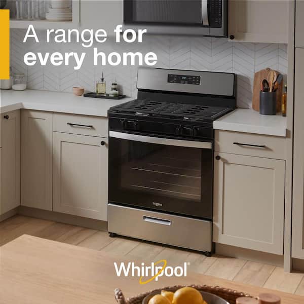 30 in. 4 Burner Freestanding Gas Range in. Stainless Steel