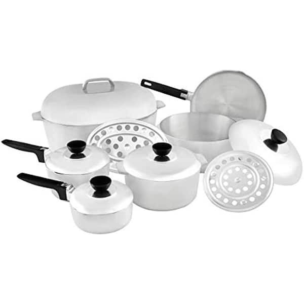 IMUSA 13-Piece Aluminum Cookware Set with Lids in Silver IMU-89305