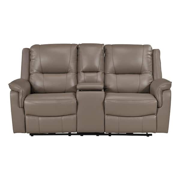 Lazzara Vorin 72 in. Top Grain Leather Power Double Reclining 2