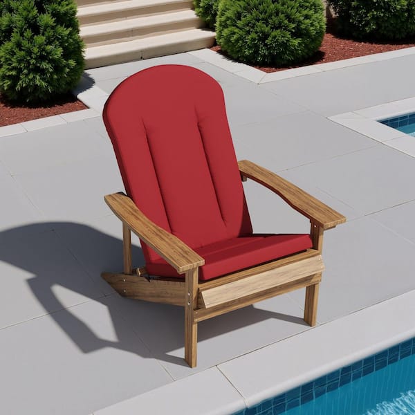 41 in. x 20 in. Deep Seating Outdoor Adirondack Chair Cushion in Red