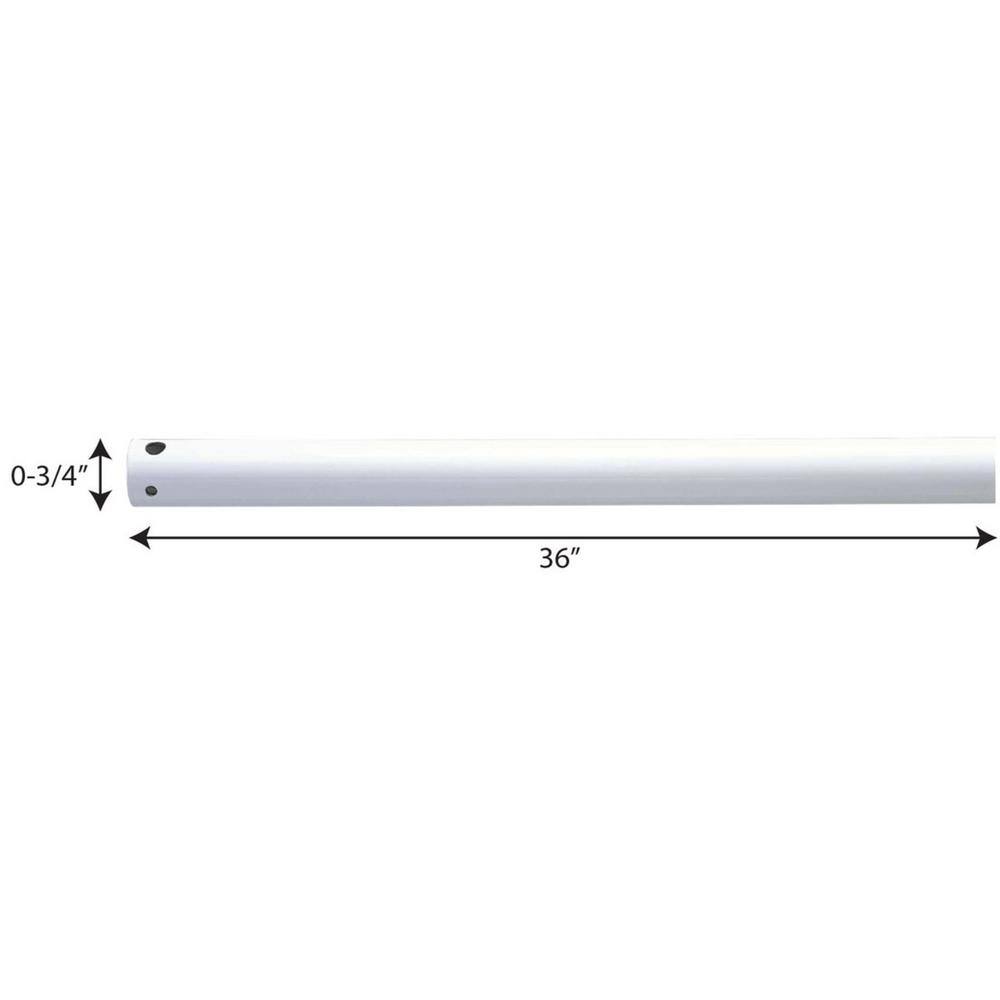AirPro 36" White Ceiling Fan Downrod
