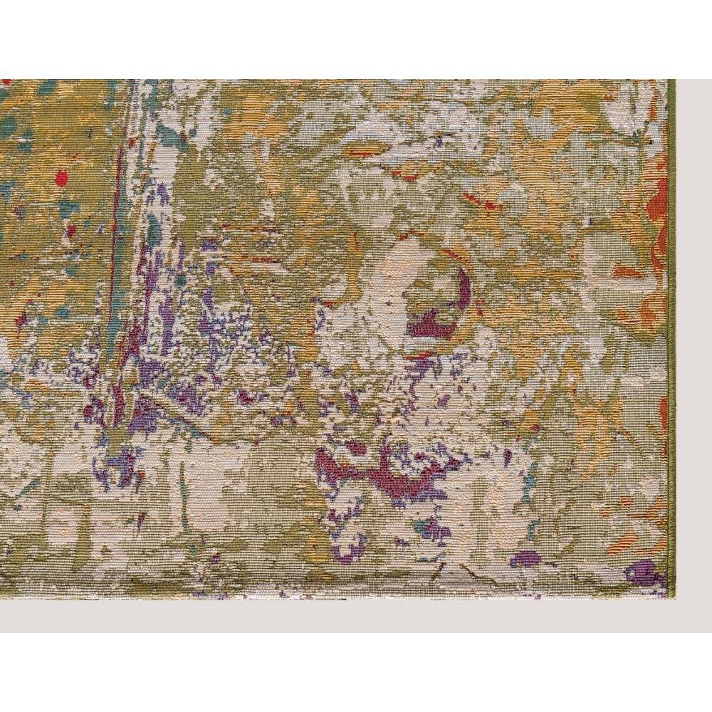 Colorful Abstract Synthetic Outdoor Rectangular Rug 8' x 11'