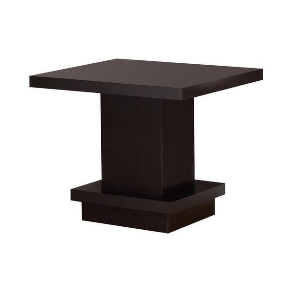 Coaster 23.5 in. Cappuccino Square Wood End Table