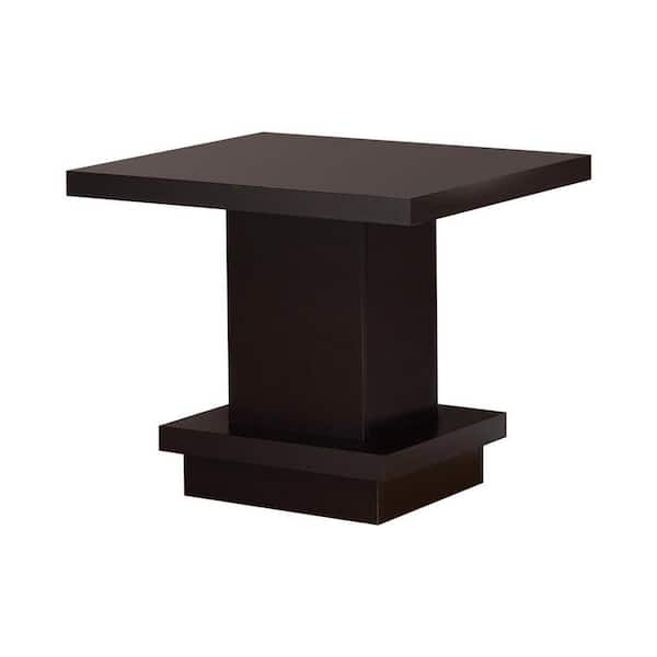 Coaster Home Furnishings 23.5 in. Cappuccino Square Wood End Table
