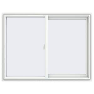 47.5 in. x 35.5 in. V-2500 Series White Vinyl Right-Handed Sliding Window with Fiberglass Mesh Screen