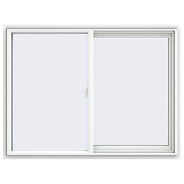 47.5 in. x 35.5 in. V-2500 Series White Vinyl Right-Handed Sliding Window with Fiberglass Mesh Screen