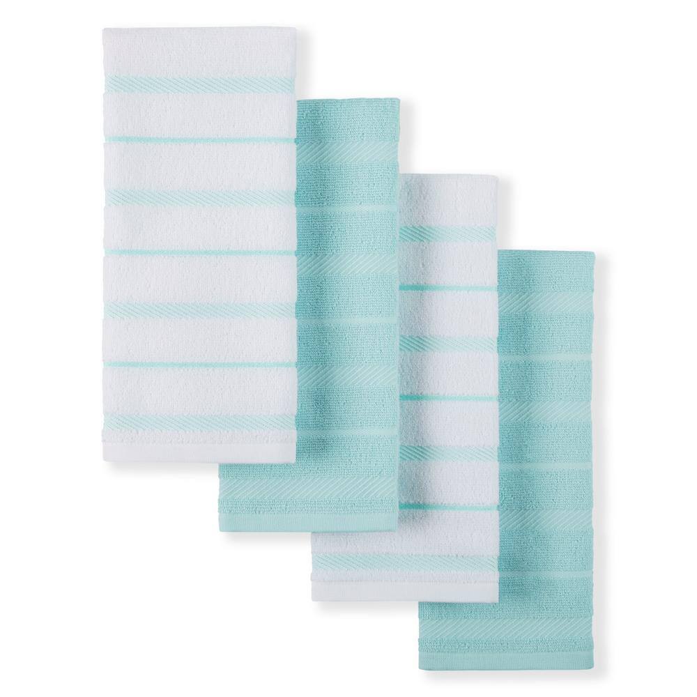 KitchenAid Albany Mineral Aqua/White Stripped Cotton Kitchen Towel Set