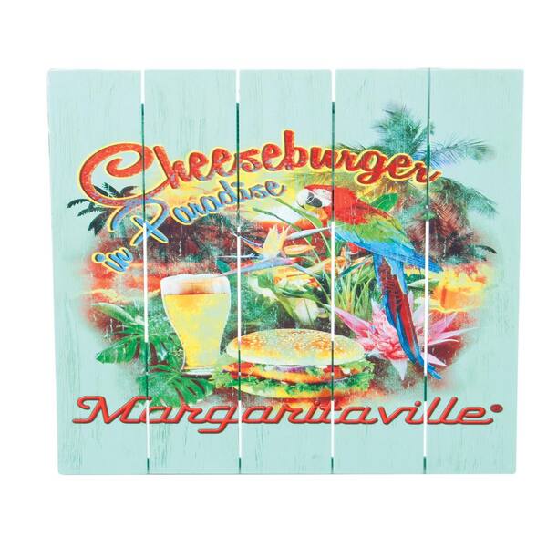 Margaritaville Cheeseburger in Paradise Outdoor Wall Art Sign