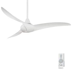 Wave 52 in. Indoor White Ceiling Fan with Remote Control