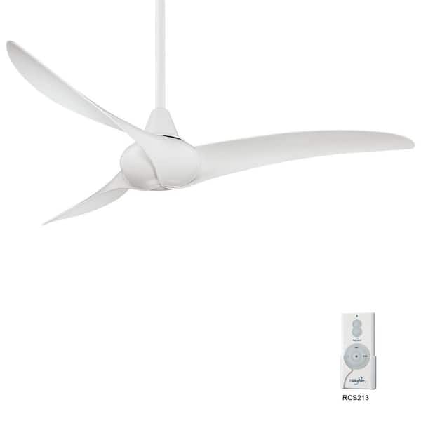 MINKA-AIRE Wave 52 in. Indoor White Ceiling Fan with Remote Control