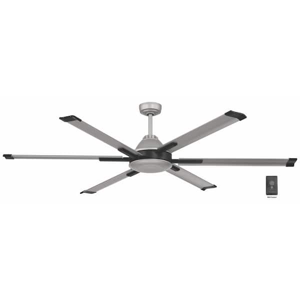 Commercial Electric High Velocity 6 ft. Indoor/Outdoor Titanium Ceiling Fan with Wall Control Included