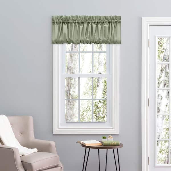 Ellis Curtain Stacey 15 in. L Polyester/Cotton Balloon Valance in Sage