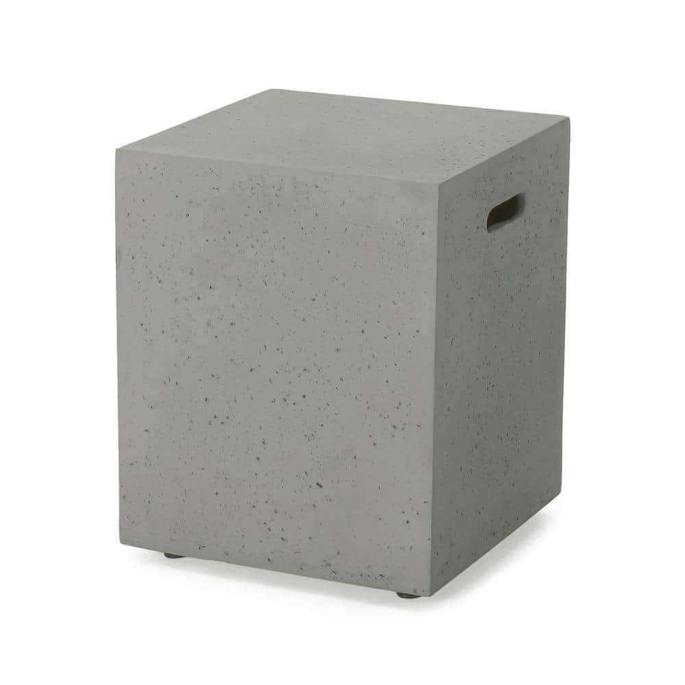Modern Design Light Gray Rectangle Ceramic Outdoor Patio Tank Holder Side T