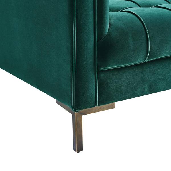 Steve Silver Isaac 57 in. W Velvet 2 Seats Channel Stitch Loveseat