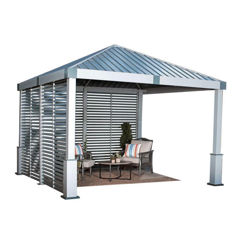 Sojag Nanda 12 ft. x 12 ft. Grey Rustproof Aluminum Framed Gazebo