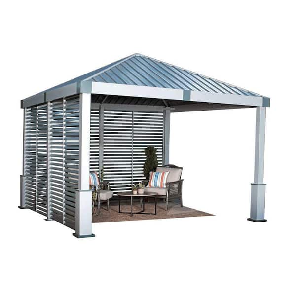 Sojag Nanda 12 ft. x 12 ft. Grey Rustproof Aluminum Framed Gazebo