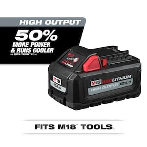 M18 18-Volt Lithium-Ion High Output 6.0Ah Battery Pack (6-Pack)