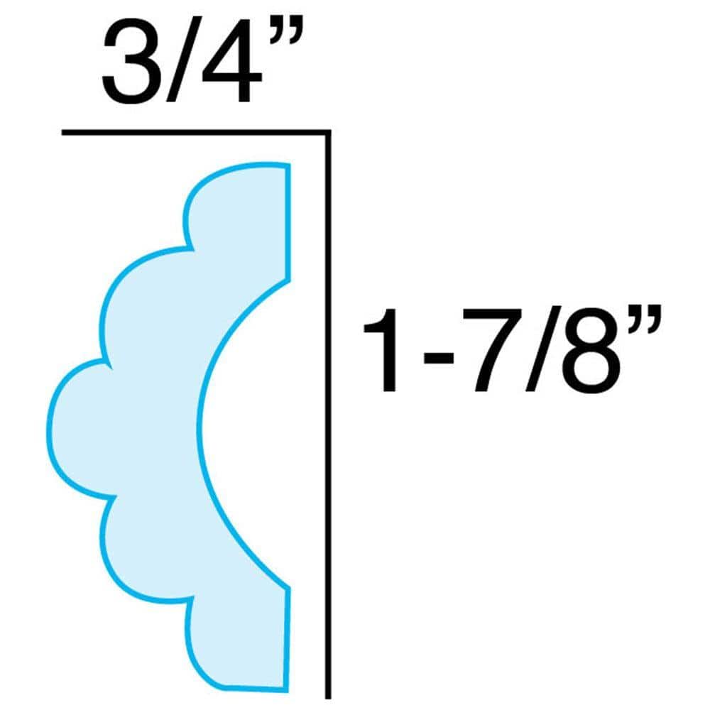 6-inch White Polyurethane Floral Panel Moulding Sample