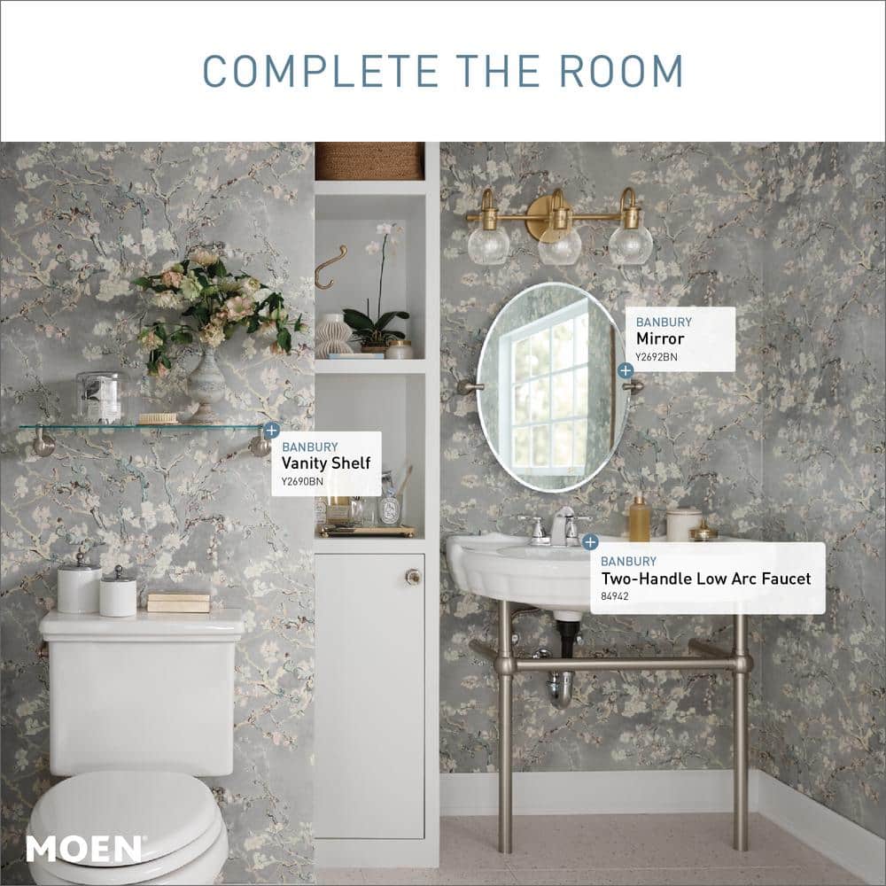 Moen Banbury Chrome 4 in. Centerset Bathroom Sink Faucet