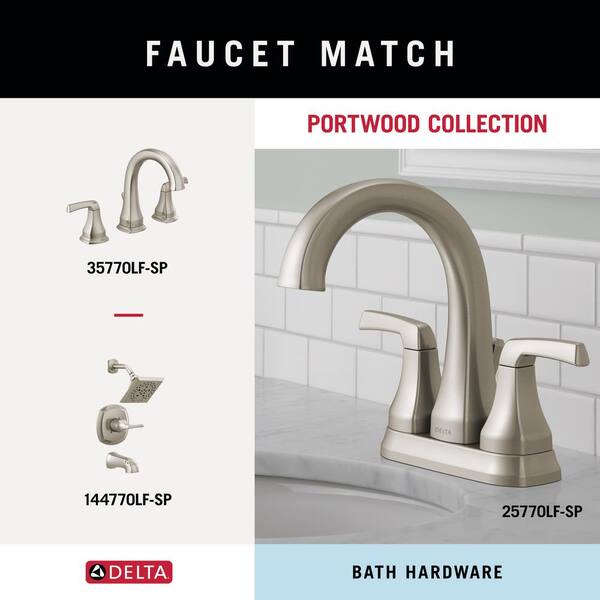 Delta Portwood 3-Piece Bath Hardware Set with 24 in. Towel Bar