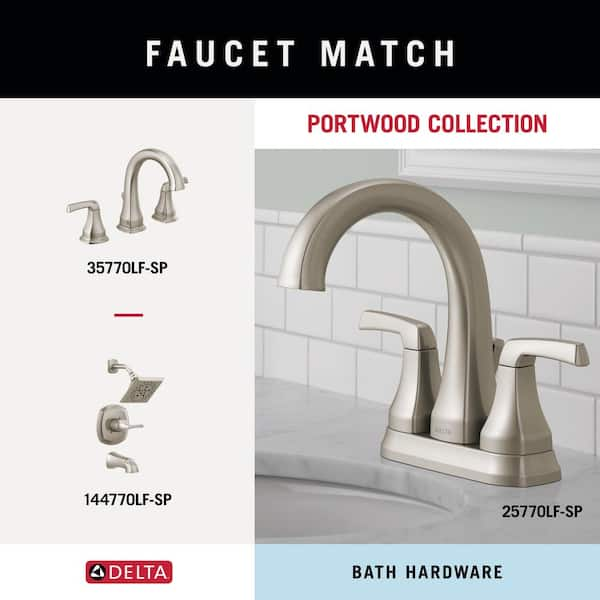 Delta Portwood 4-Piece Bath Hardware Set with 24 in. Towel Bar, Toilet  Paper Holder, Towel Ring, Towel Hook in Brushed Nickel PWD64-BN - The Home  Depot