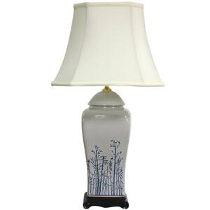 RED LANTERN Oriental Furniture 25 in. x 10 in. Blue and White Chinese ...