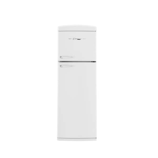 Classic Retro 23.8 in. 11 cu. ft. Frost Free Top Freezer Refrigerator in Marshmallow White, Energy Star