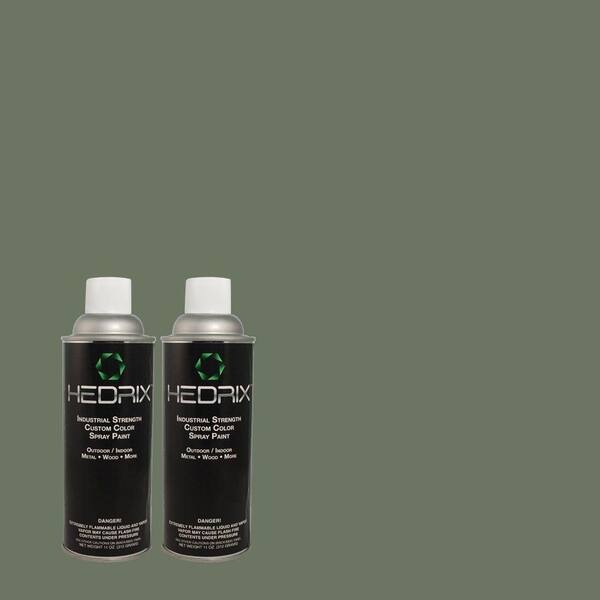 Hedrix 11 oz. Match of MQ6-39 Chelsea Garden Flat Custom Spray Paint (2-Pack)